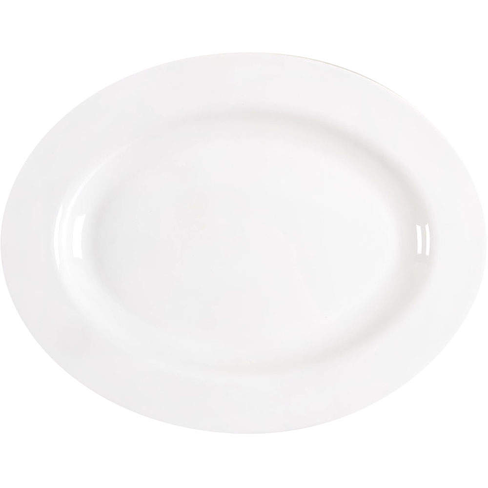Lucerne White (Delray) 14" Oval Serving Platter by Mikasa-1