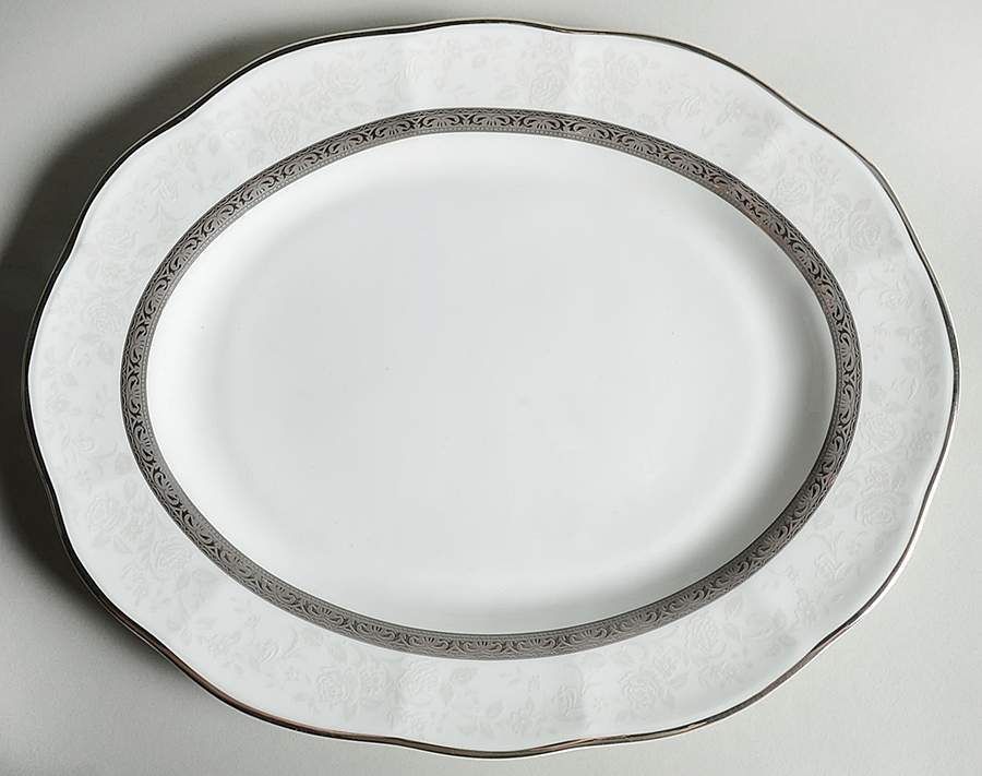 Vintage Lace 13" Oval Serving Platter by Mikasa-1