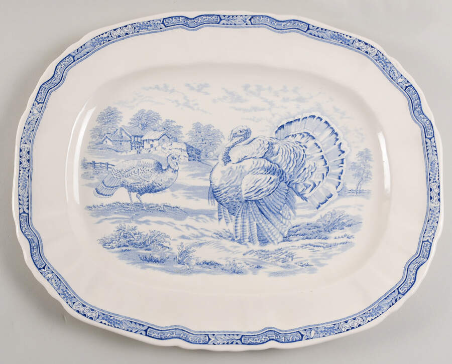 MAS77 16" Oval Serving Platter by Mason's-1