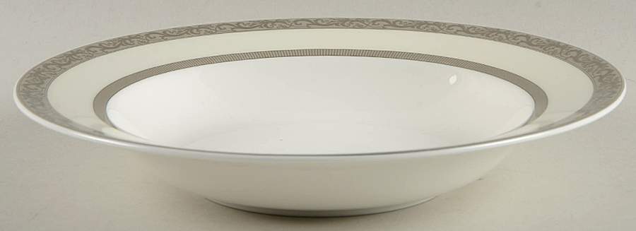 Italian Countryside Platinum Large Rim Soup Bowl by Mikasa-1