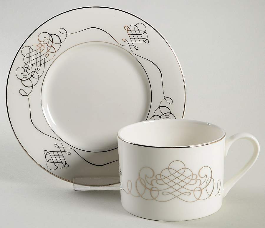 Mariah Flat Cup & Saucer Set by Mikasa-1
