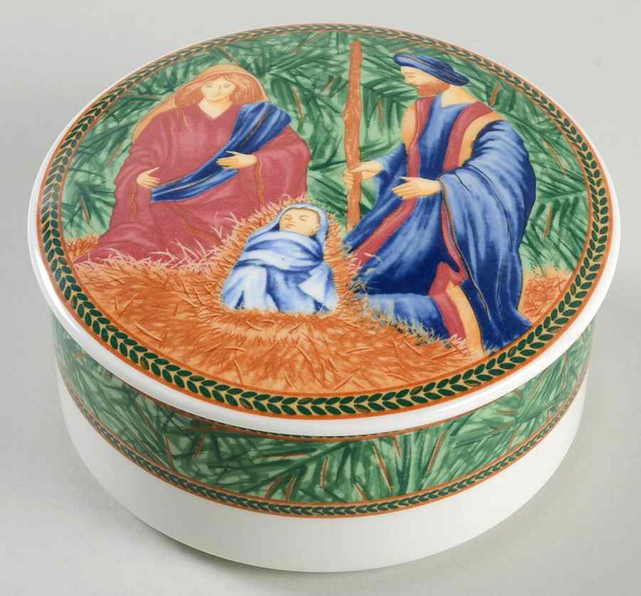 Navidad 5" Round Box & Lid by Mikasa-1