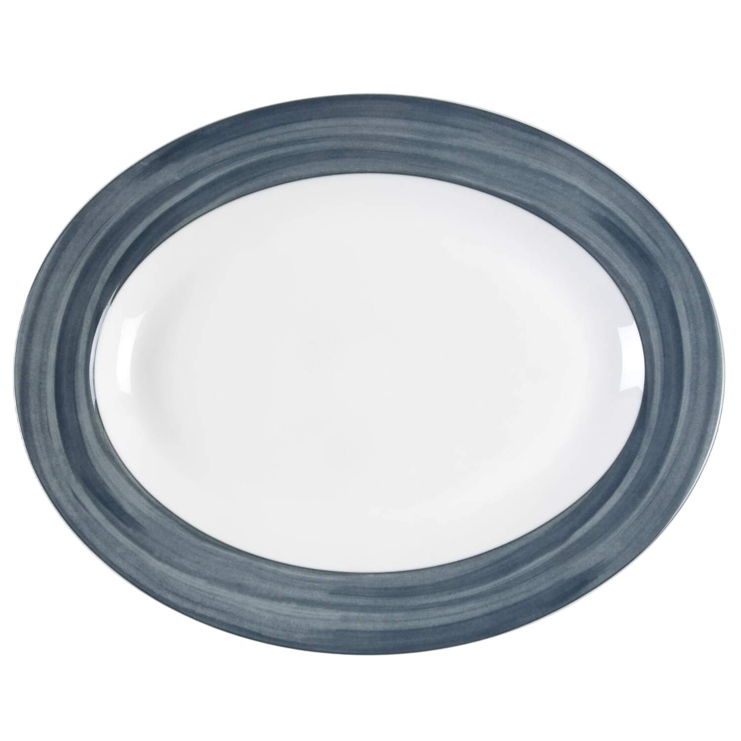 Cadence Slate 14" Oval Serving Platter by Mikasa-1