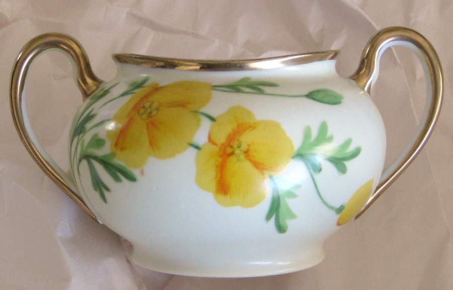 California Poppy Sugar Bowl No Lid by Meito-1