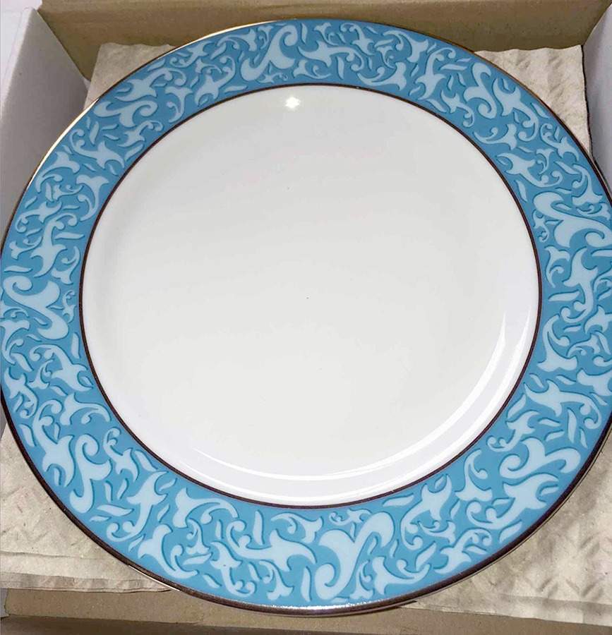 Elise Blue Bread & Butter Plate by Michael Weems-1