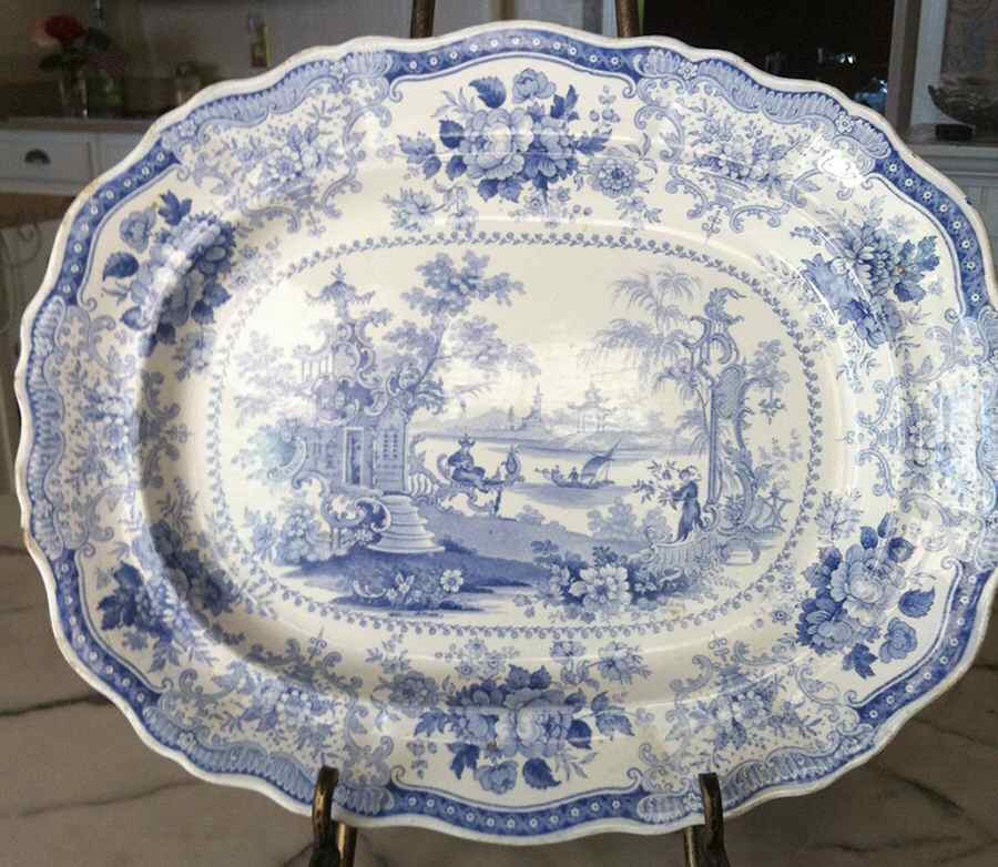 Fairy Villas 16" Oval Serving Platter by John Maddock & Sons-1