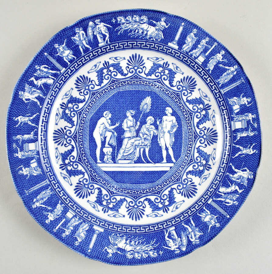 Greek Revival Dinner Plate by Mottahedeh-1