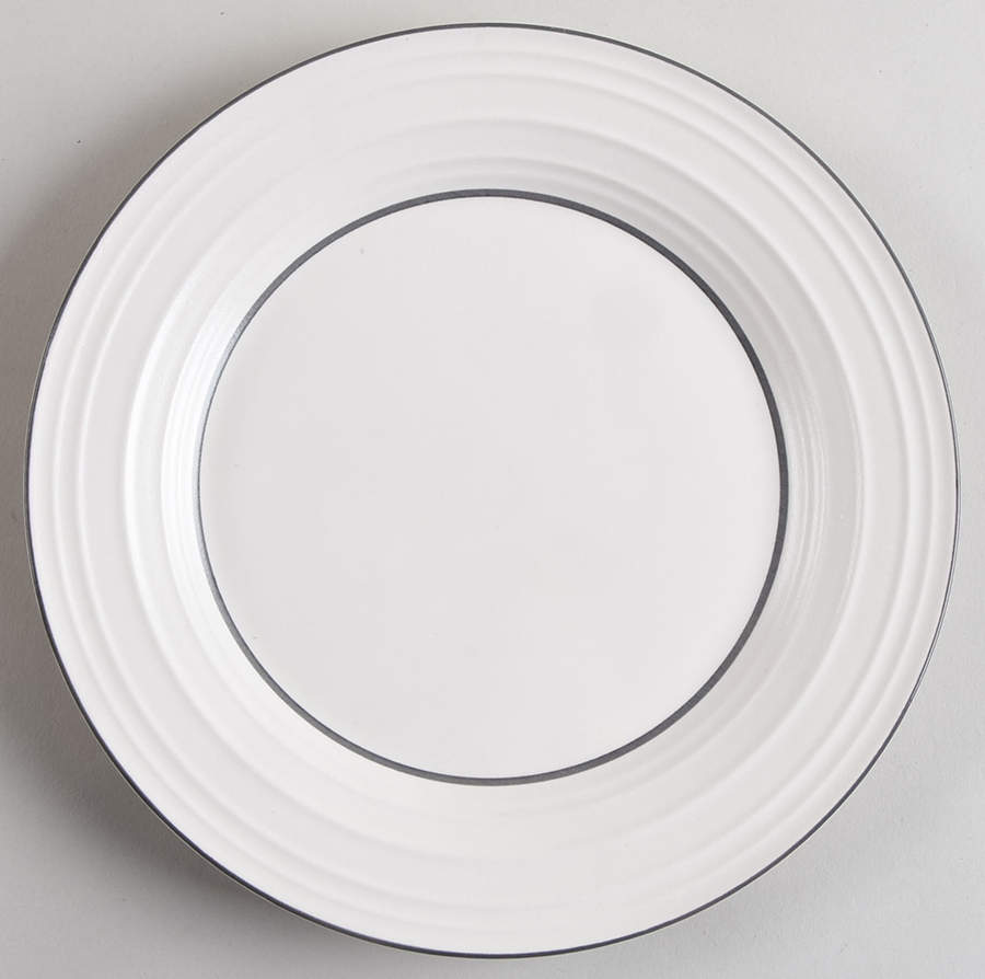 Swirl Graphite Banded Salad Plate by Mikasa-1