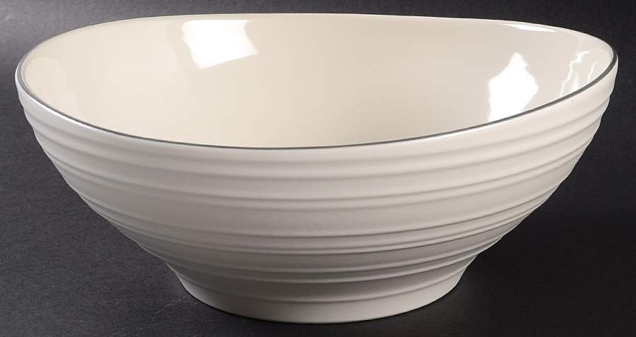 Swirl Graphite Banded 9" Round Vegetable Bowl by Mikasa-1