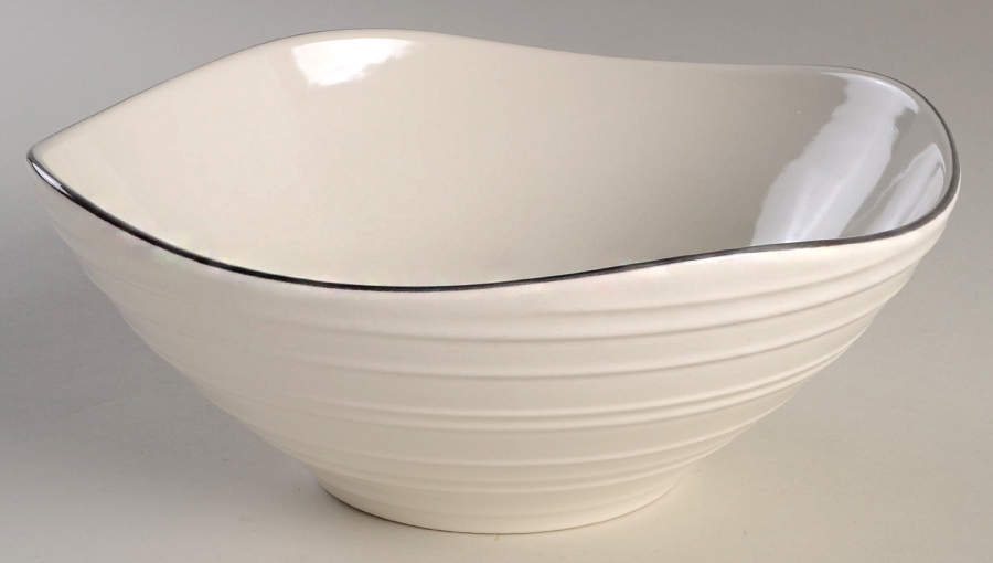 Swirl Square Banded 9" Round Vegetable Bowl by Mikasa-1