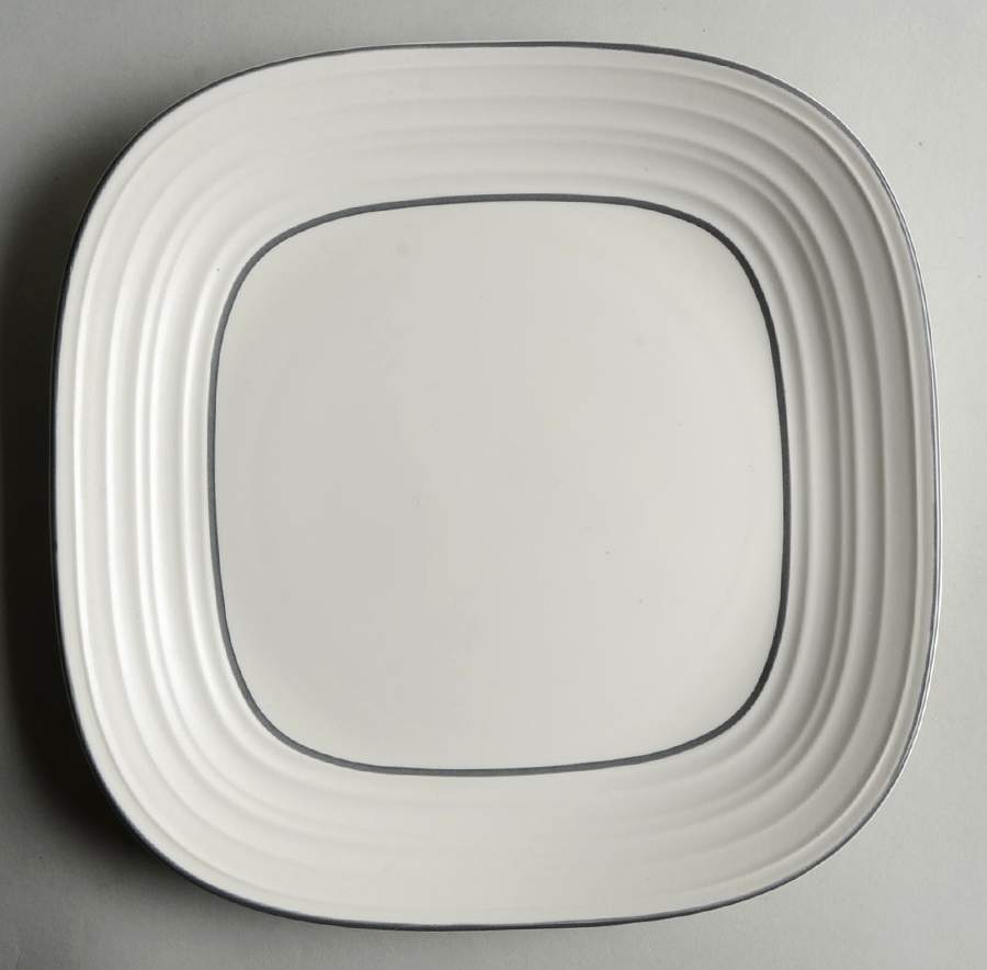 Swirl Square Banded Dinner Plate by Mikasa-1
