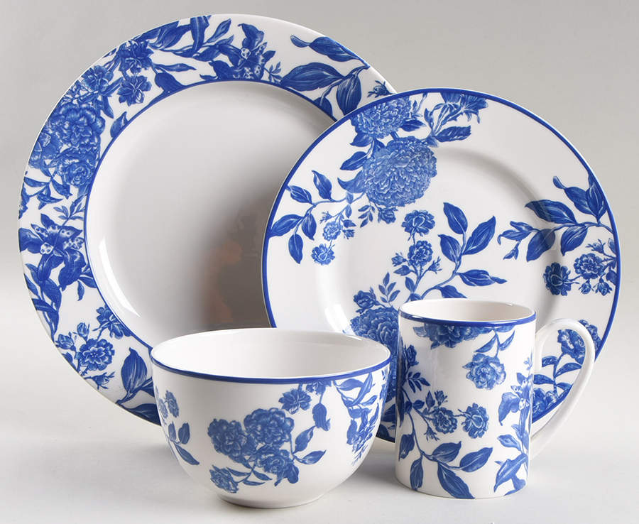 Orleans Cobalt Blue 4 Piece Place Setting by Martha Stewart-1