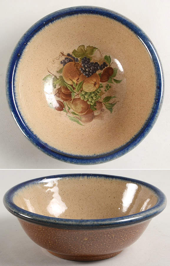 Northern Fruit Blue Soup/Cereal Bowl by Monroe Salt Works-1