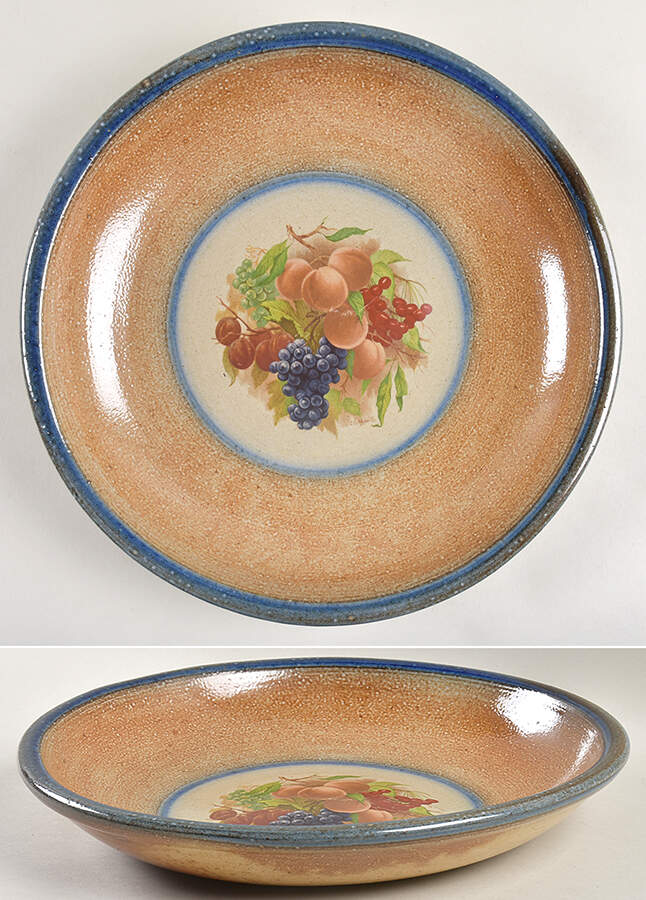 Northern Fruit Blue 12" Pasta Serving Bowl by Monroe Salt Works-1