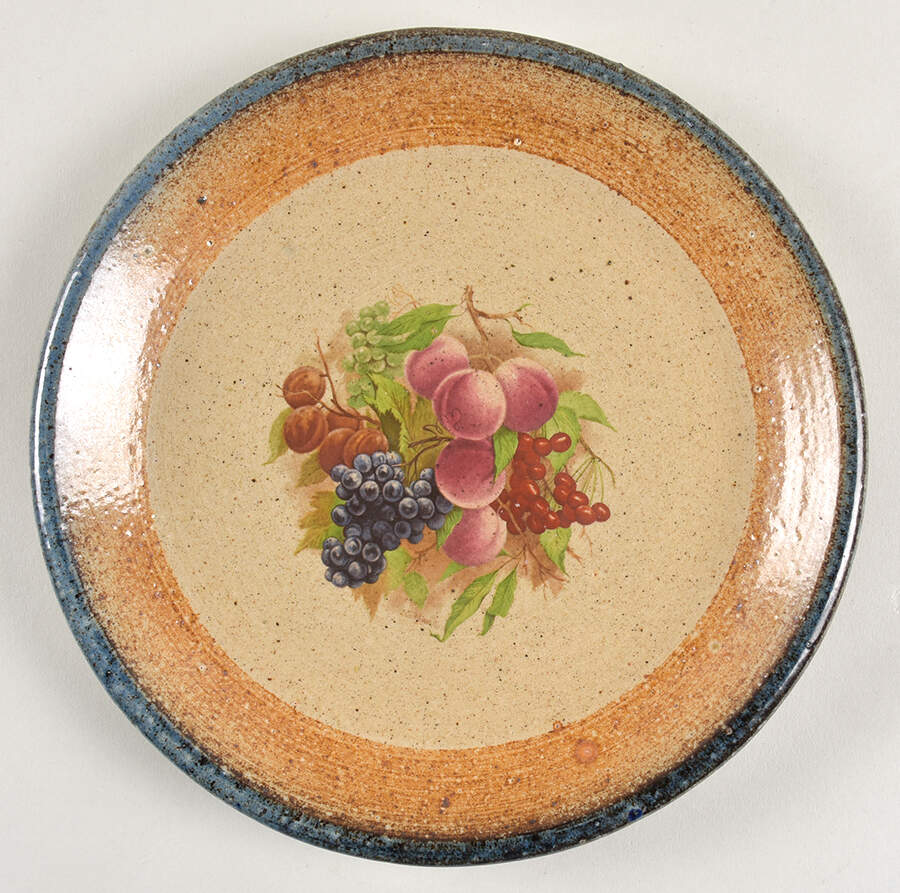 Northern Fruit Blue Luncheon Plate by Monroe Salt Works-1