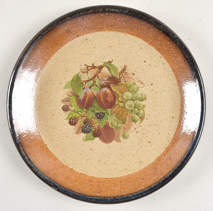 Northern Fruit Blue Luncheon Plate by Monroe Salt Works-1