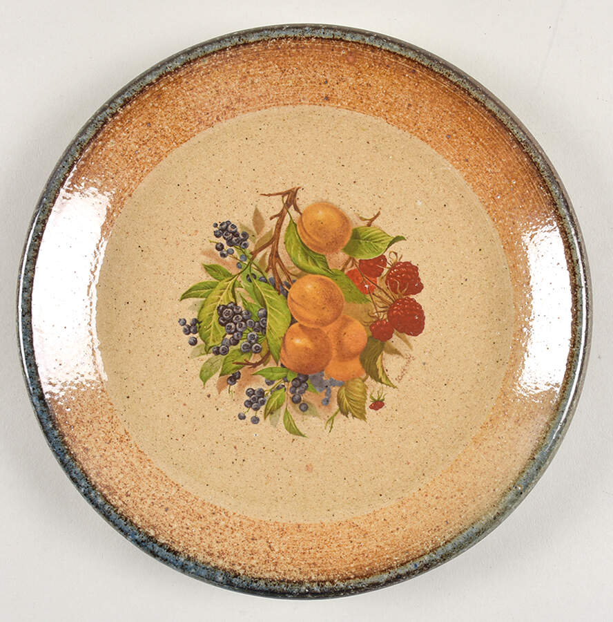 Northern Fruit Blue Luncheon Plate by Monroe Salt Works-1