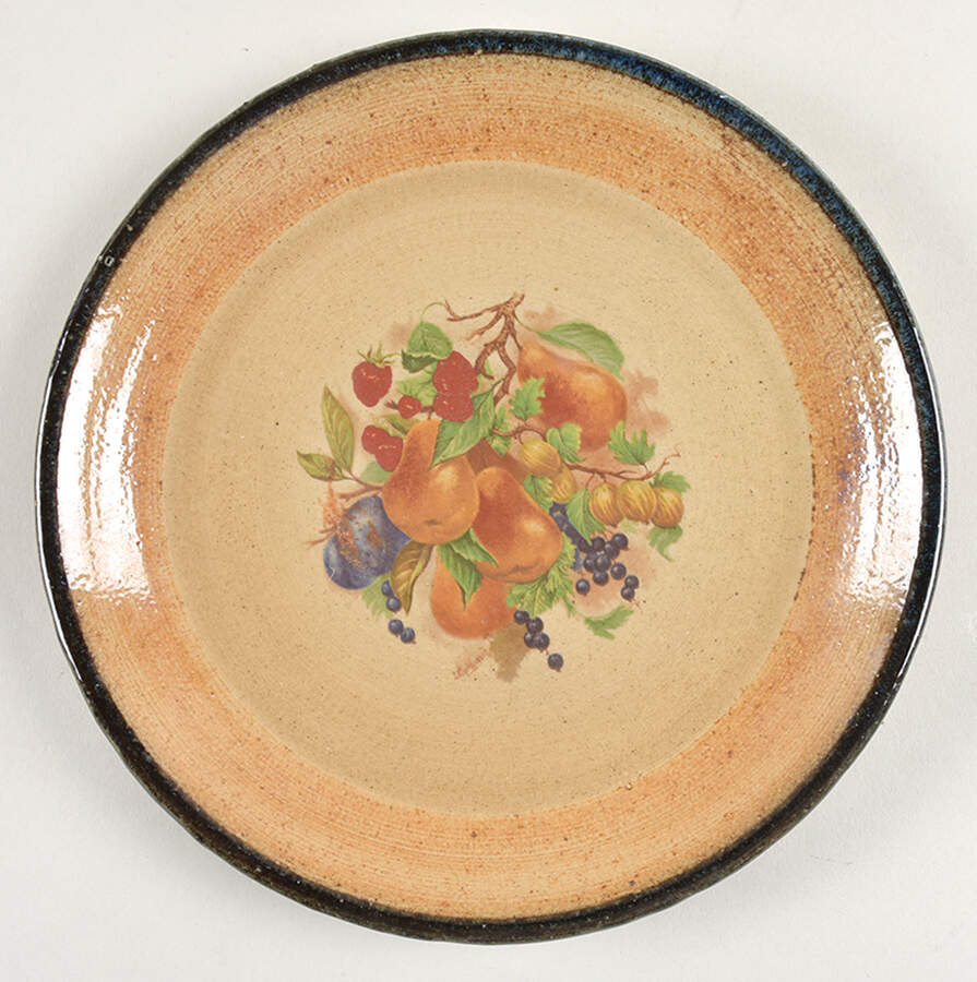 Northern Fruit Blue Luncheon Plate by Monroe Salt Works-1