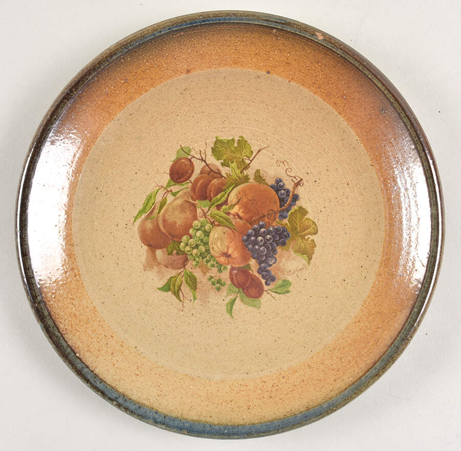 Northern Fruit Blue Luncheon Plate by Monroe Salt Works-1