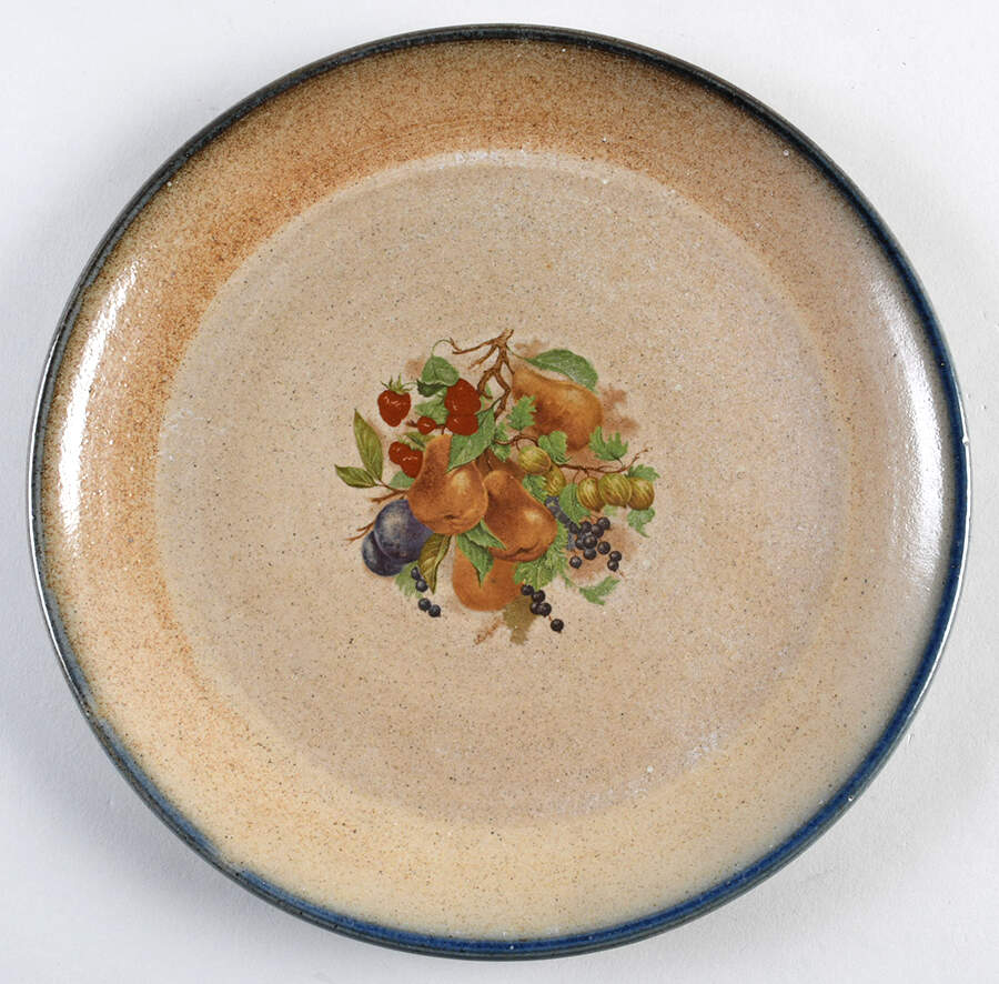 Northern Fruit Blue Dinner Plate by Monroe Salt Works-1