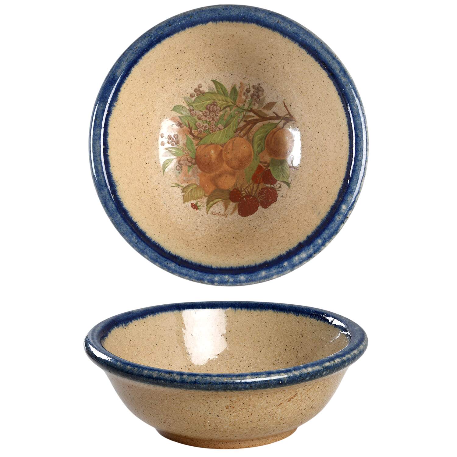 Northern Fruit Blue Soup/Cereal Bowl by Monroe Salt Works-1