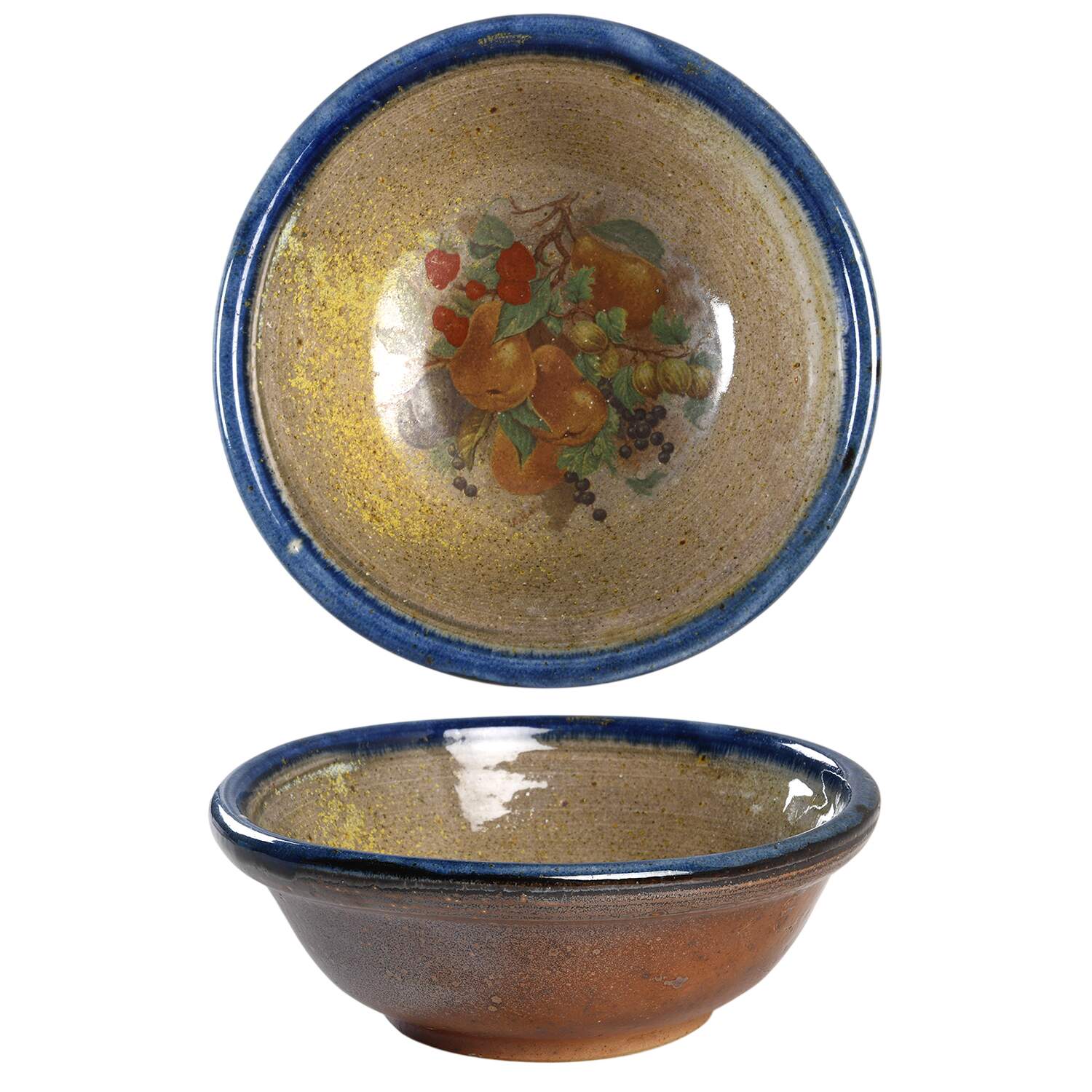 Northern Fruit Blue Soup/Cereal Bowl by Monroe Salt Works-1