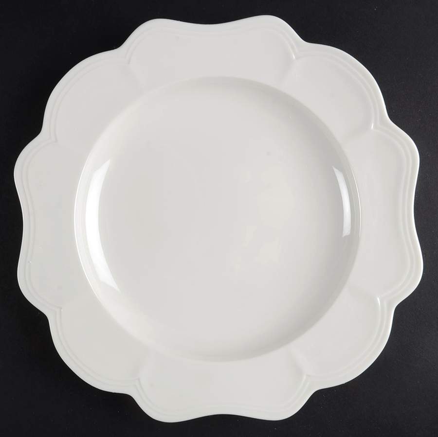 Belle Mead White Dinner Plate by Martha Stewart-1