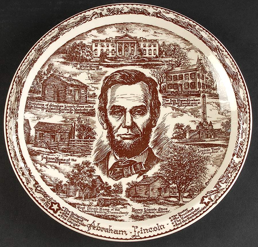 Earthly Pilgrimage Abraham Lincoln Dinner Plate by Metlox - Poppytrail - Vernon-1
