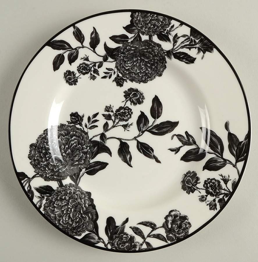 Orleans Black Salad Plate by Martha Stewart-1