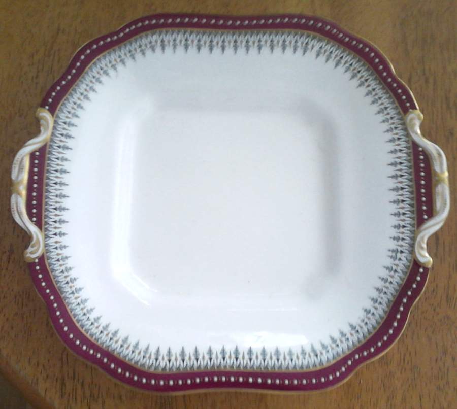 G2560 Square Handled Cake Plate by Minton-1