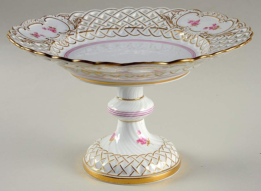 MSS213 Round Compote (Height X Width) by Meissen (Germany)-1