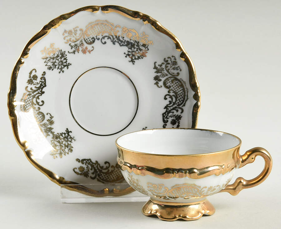 MIT346 Footed Cup & Saucer Set by Mitterteich-1
