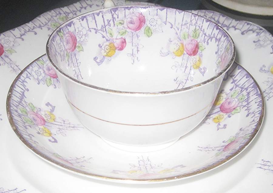 2247 Footed Cup & Saucer Set by Melba-1