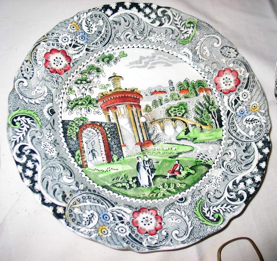 Landscape Blue Multicolor Dinner Plate by W R Midwinter Ltd-1