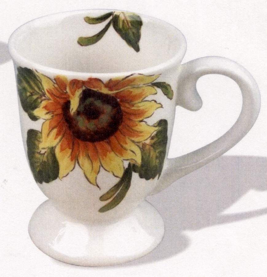 Sunflower Fall Footed Mug by Maxcera Corp-1