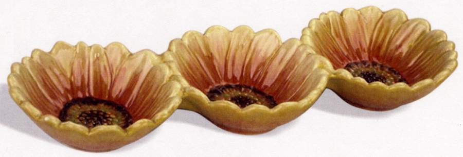 Sunflower Fall 1 Pc Chip & Dip with 3 Sections by Maxcera Corp-1