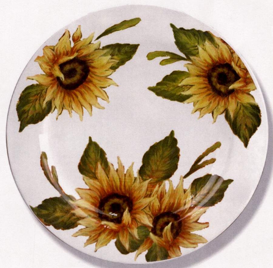 Sunflower Fall 14" Chop Plate (Round Platter) by Maxcera Corp-1