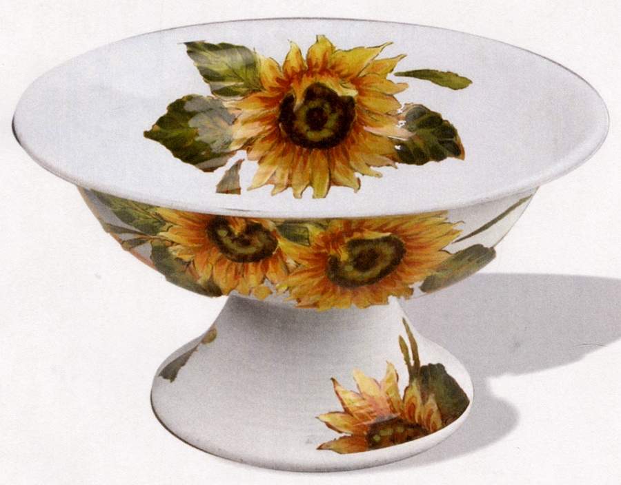 Sunflower Fall Footed Bowl by Maxcera Corp-1