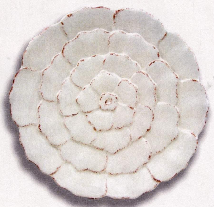 Cream Rustic Florals Dinner Plate by Maxcera Corp-1