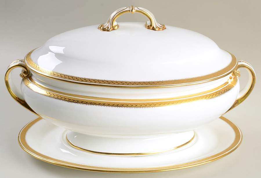 G1064 Tureen & Lid w/Underplate by Minton-1
