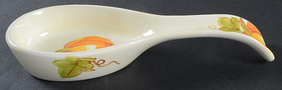 Watercolor Pumpkin Patch Spoon Rest/Holder (Holds 1 Spoon) by Maxcera Corp-1