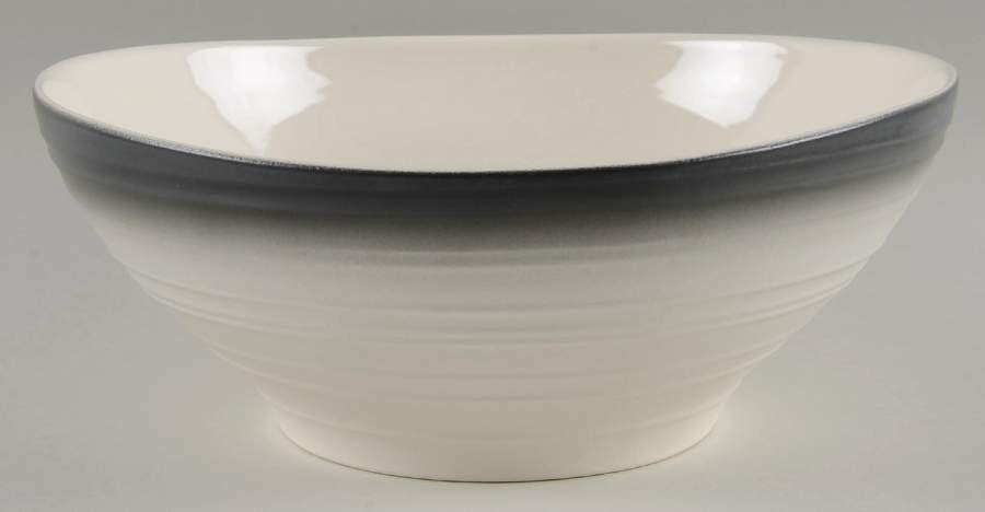 Swirl Ombre Graphite 9" Round Vegetable Bowl by Mikasa-1