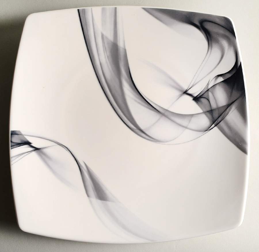 Kya Smoke 11" Square Serving Platter by Mikasa-1