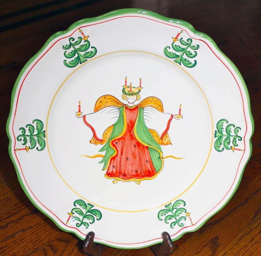Evergreen Dinner Plate by Mariposa-1