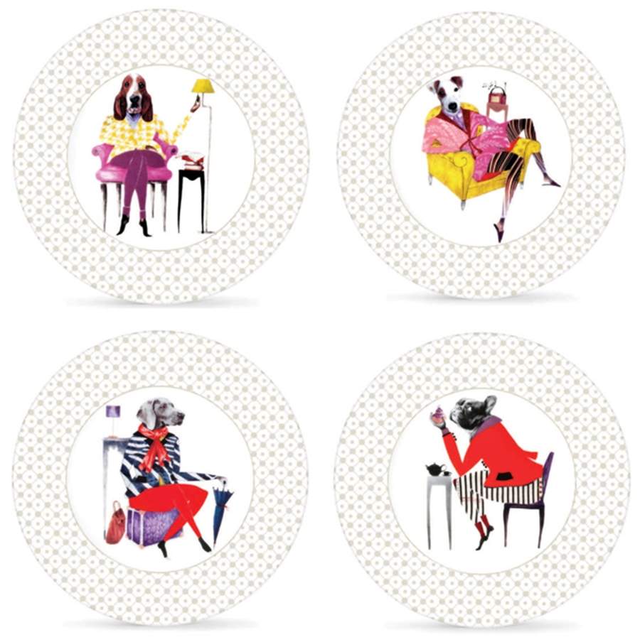 Une Vie de Chien Salad/Dessert Plate by Medard de Noblat-1