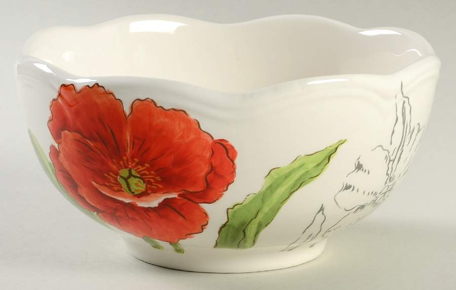 Red Poppy Soup/Cereal Bowl by Maxcera Corp-1