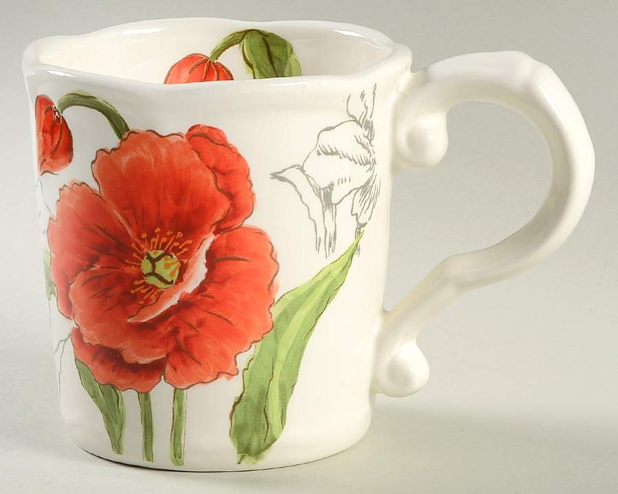 Red Poppy Mug by Maxcera Corp-1
