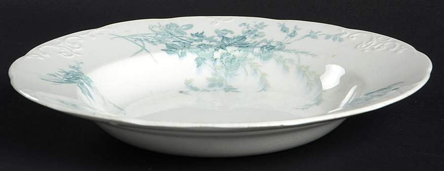 Brier Blue Gray Rim Soup Bowl by Alfred Meakin-1