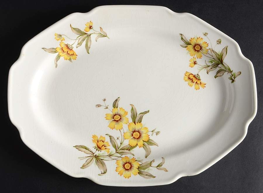 Indian Blanket 11" Oval Serving Platter by Mount Clemens-1