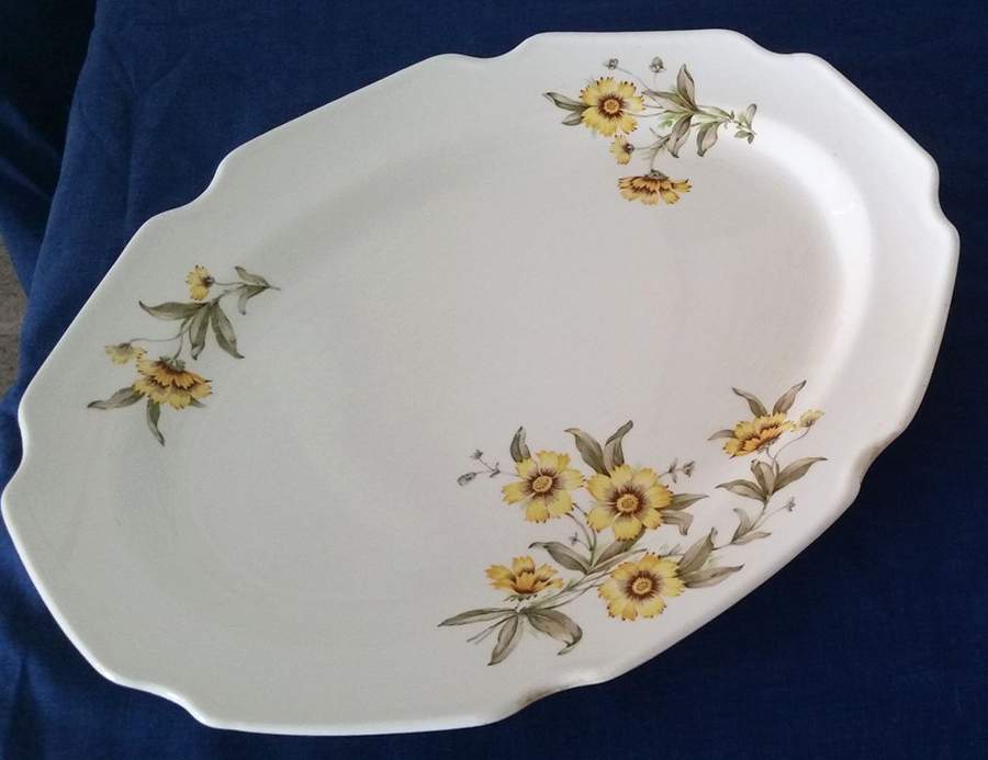 Indian Blanket 13" Oval Serving Platter by Mount Clemens-1